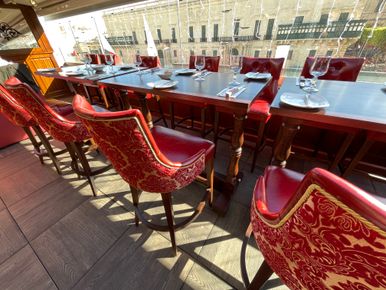 red ornate chairs malta