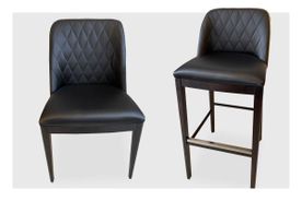 H Chair Black & H Stool